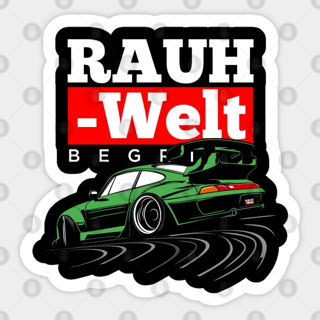 RWB drifting (green) Sticker by Rezall Revolution